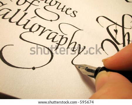 writing in calligraphy letter form