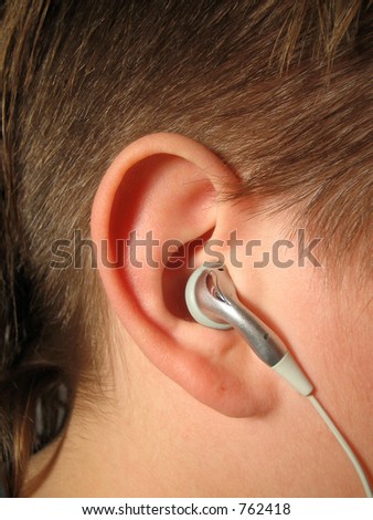 listening to music with ear buds