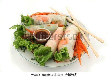 fresh  Thai vegetable rolls