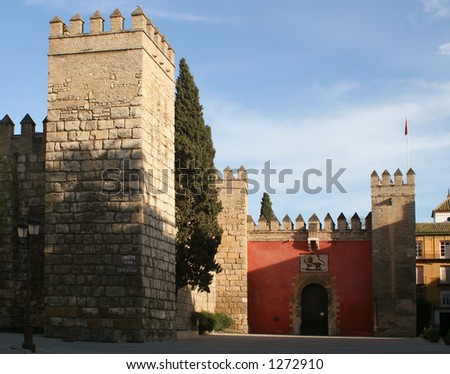 castle entrance, Seville, Spain