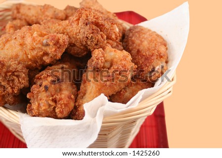 basket of crispy fried chicken