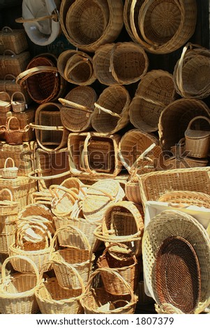 store selling wicker baskets