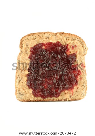 peanut butter and jelly whole wheat toast