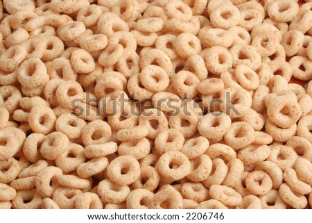a closeup of toasted golden oats cereal