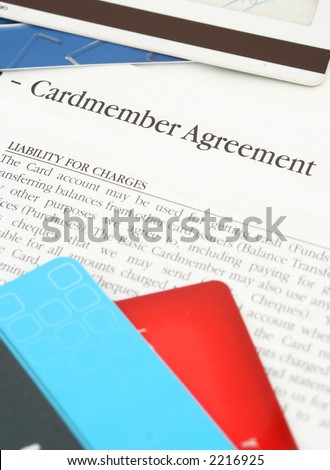 a credit card financing agreement from the bank