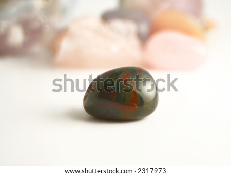 bloodstone  (silicon dioxide) the crystal of detoxifying and purifying in new age healing