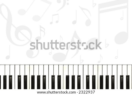 musical notes border. stock photo : musical border