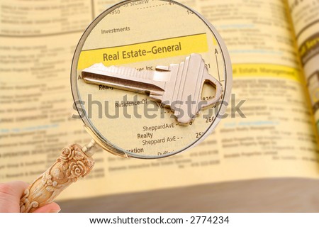 looking for real estate listings in the phone book