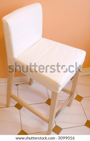 material covered birch wood bar stool chair