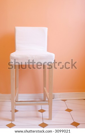 material covered birch wood bar stool chair