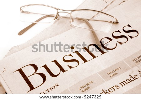 business section of newspaper