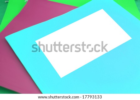 colorful file folders  with blank space for writing