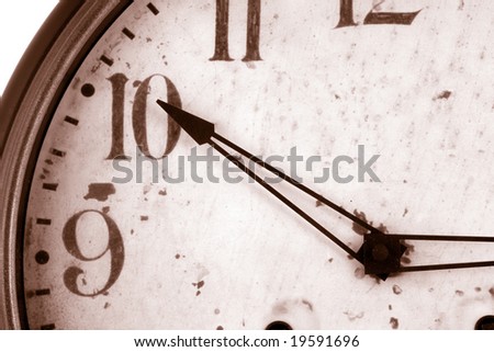 close up of vintage old fashioned clock