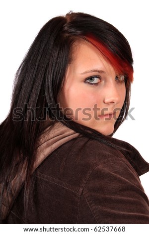 hair color streaks ideas. Hair Color Red Streaks. red streaks in her hair on