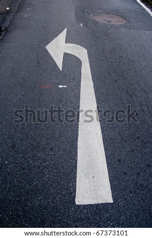turn left road sign