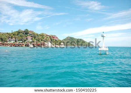 houses on an island in Thailand - an ocean view