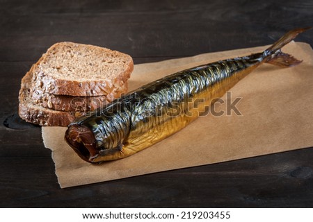 golden mackerel - smoked fish on paper