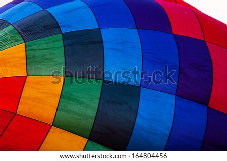 Inflating a hot air balloon at the annual Hot Air Balloon Festival