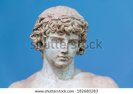 Ancient greek statue portrait