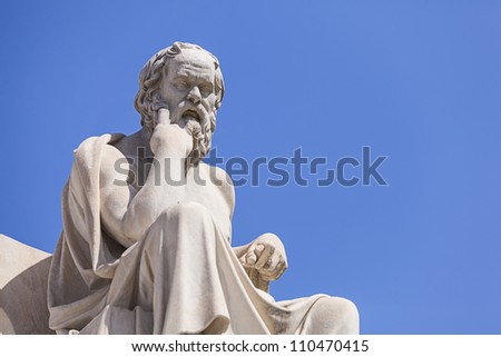 statue of Socrates, Academy of Athens,Greece
