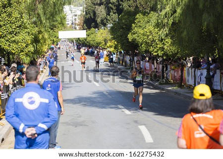 ATHENS,GREECE - NOV 10: 30th Athens Classic Marathon.Over 30,000 athletes from dozens of countries took part in the classic marathon ,November 10, 2013 in Athens,Greece