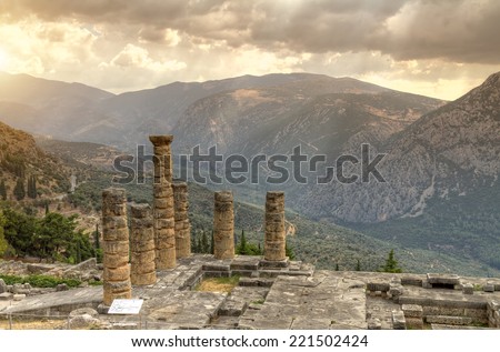 The Temple of Apollo,Delphi,Greece