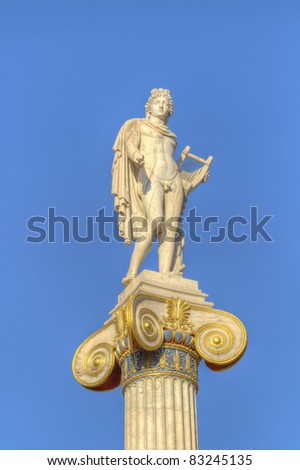 statue of Apollo , academy of athens, greece
