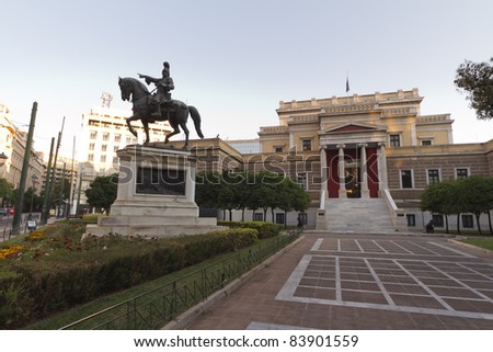 Kolokotronis statue,Old parliament,Athens,Greece