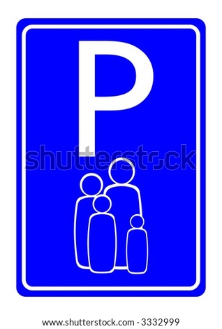 family parking sign