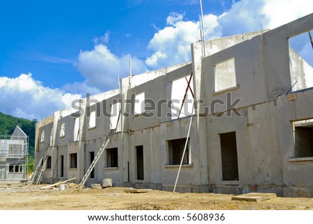 An apartment construction site