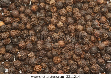 dried black peppercorns