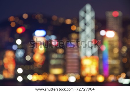 Defocused city lights