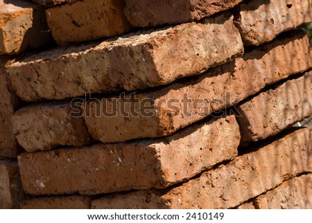 pile of bricks close up