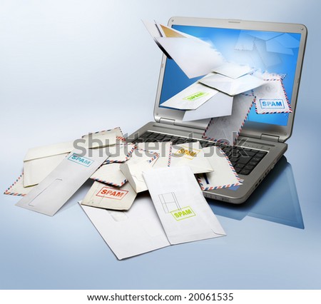 a computer  receiving a lot of spam