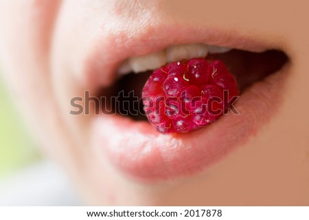Raspberry in the mouth