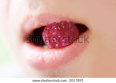 Raspberry in the mouth