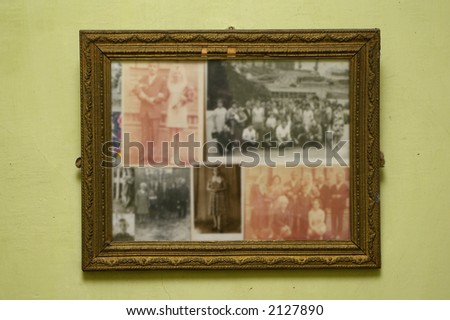 Old Frame with ancient photos