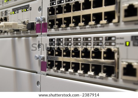 Stacked network switches with plugged  cable
