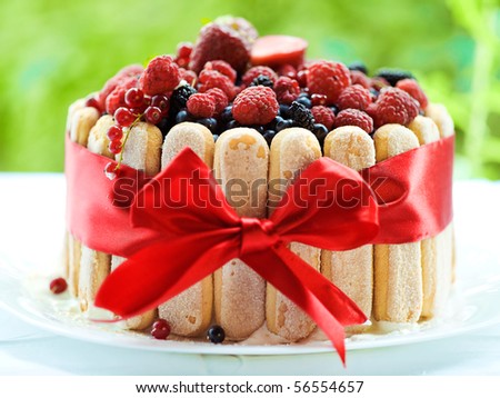 Summer fruit cake tiramisu