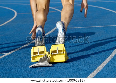 Sprinter starts the race
