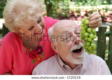 couple joking around.