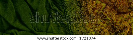 banner. bended fragment of fabric with flower detail