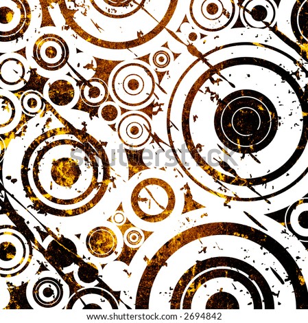 grunge circles illustration; background design elements