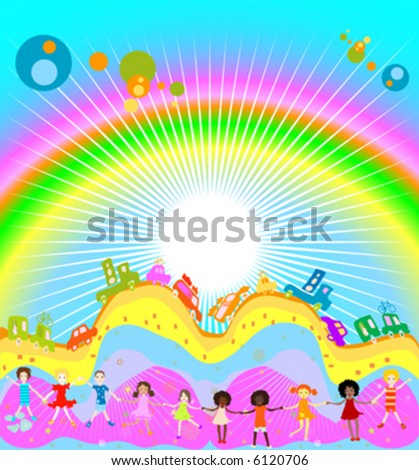backgrounds images for kids. stock vector : Group of kids
