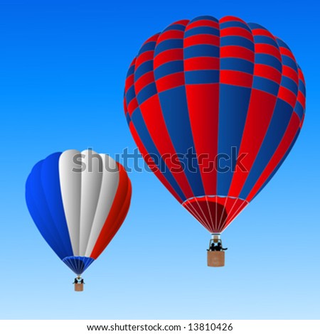 two hot air balloons on clear sky