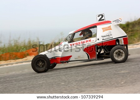 FOZ DO ARELHO, PORTUGAL - MAY 13: Unknown Driver drives a Rally Cross Prototype during Rally Sprint Foz do Arelho 2012, in Foz do Arelho, Portugal on May 13, 2012