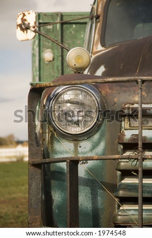 stock photo A rusty old pickup truck