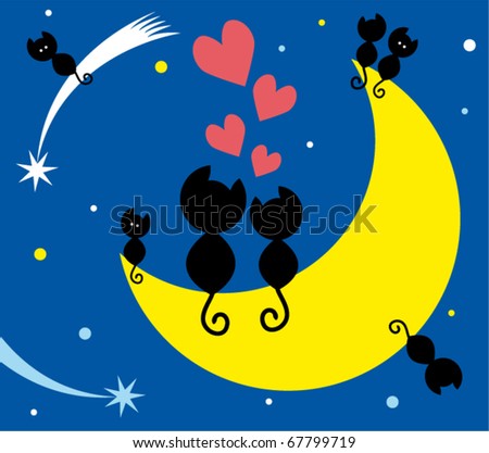 cats and kittens clip art. stock vector : two cats in