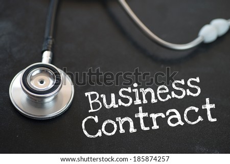 Stethoscope and business contract, concept of contract issue