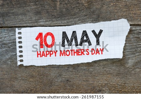 Happy mother\'s day. Happy mother\'s day on paper sheet